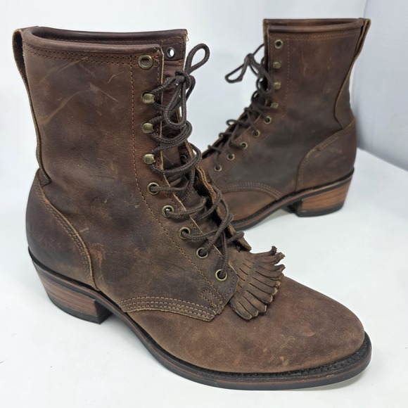 Santa Fe Boot Company Other - Santa Fe Boot Company Packer Logger 10 EE Work Lace Up WIDE Boots Brown Leather